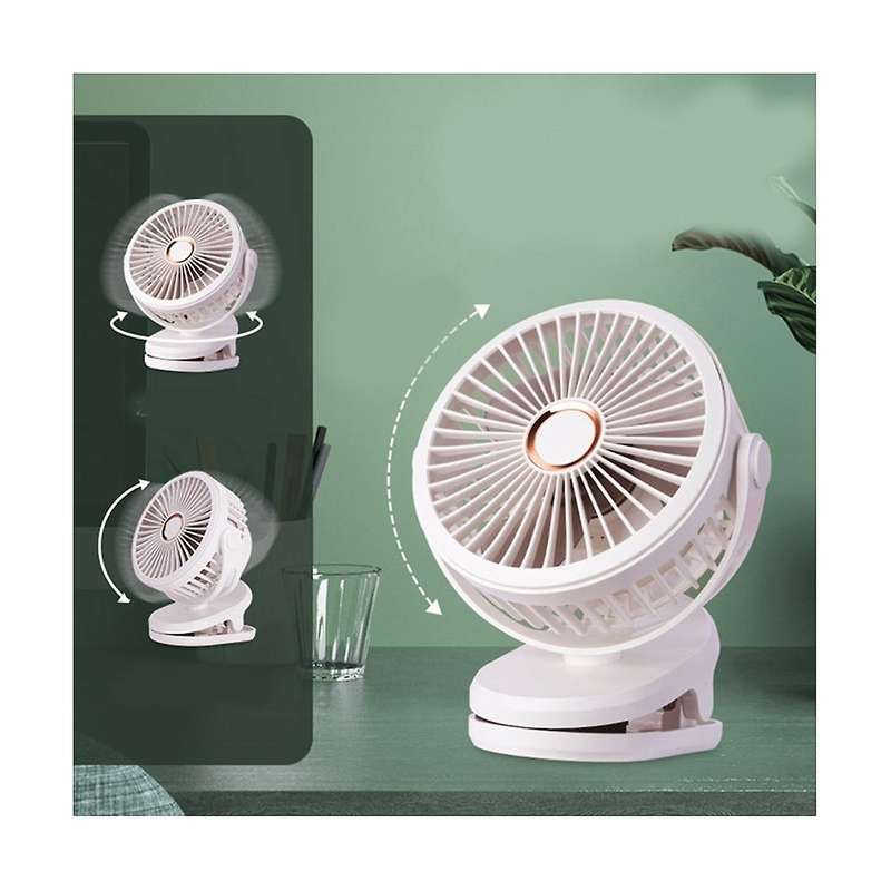 Clip Fan Usb Charging Small Fan Portable Mute Bedroom Office Table Shaking Head Mini