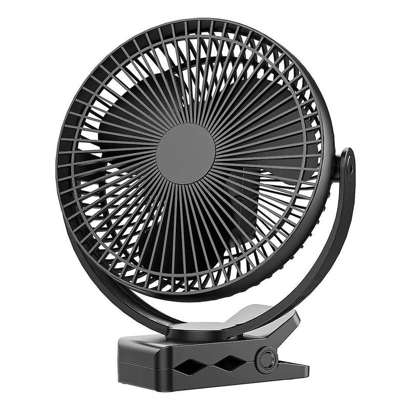 Clip Fan, 8 Inch Mini Quiet Desk Fan, USB Rechargeable Battery Operated Clip on Fan, USB Desk Fan, P