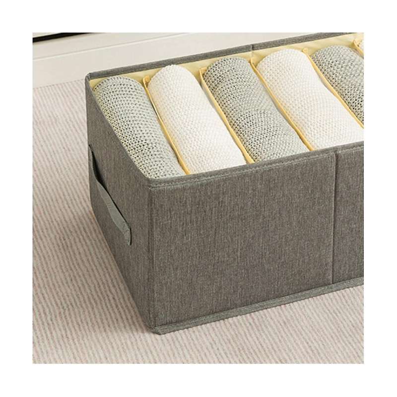 Clothes Storage Box Fabric No Cover Drawer Wardrobe Folding Cotton Linen Finishing Box Dormitory Ho
