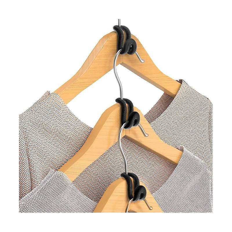 Clothes Hanger Connector Hooks,flocking Hanger Hooks Space Saver Duty Clothes Hangers Hooks for Clos