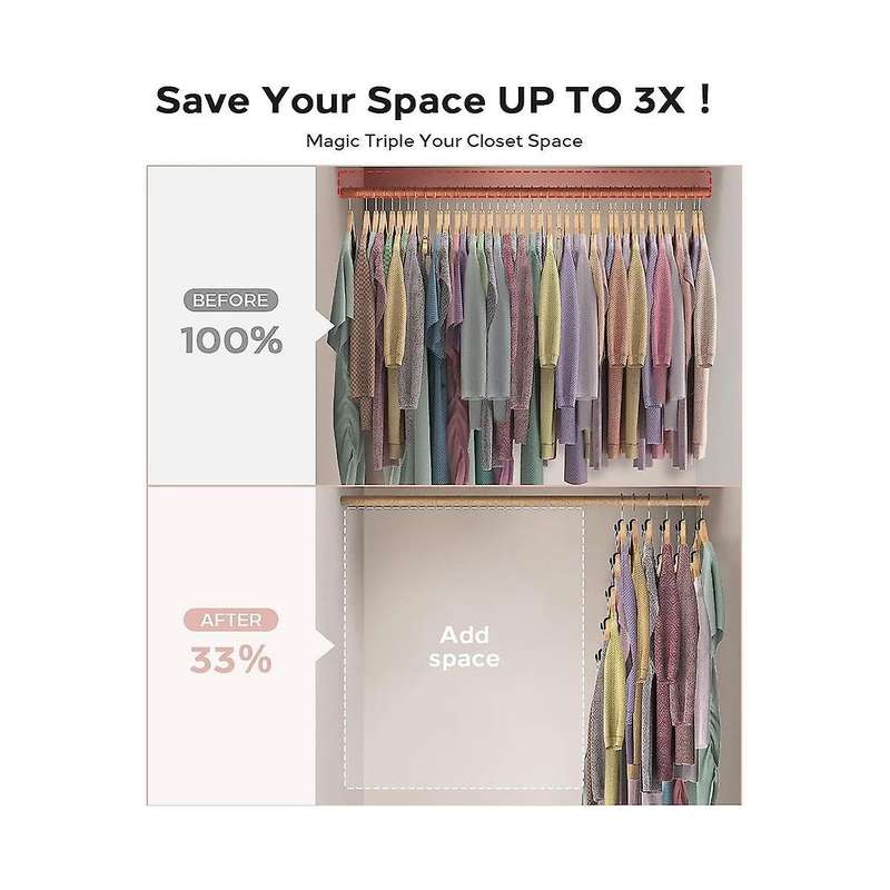 Clothes Hanger Connector Hooks,flocking Hanger Hooks Space Saver Duty Clothes Hangers Hooks for Clos