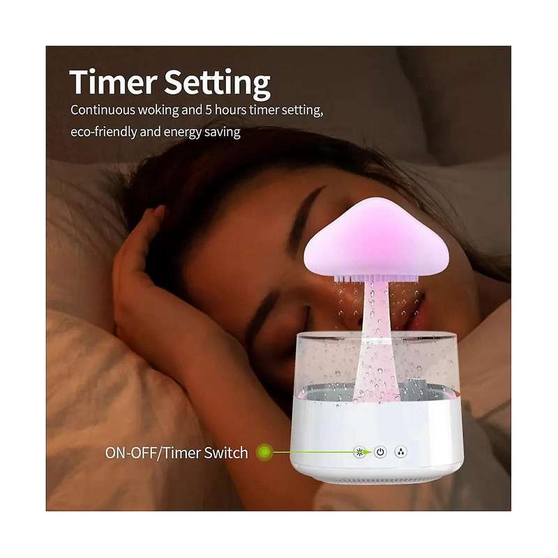 Cloud Humidifier, Diffuser for Bedroom and Home, Cool Mist Quiet Air Humidifier, 8 Color Lights