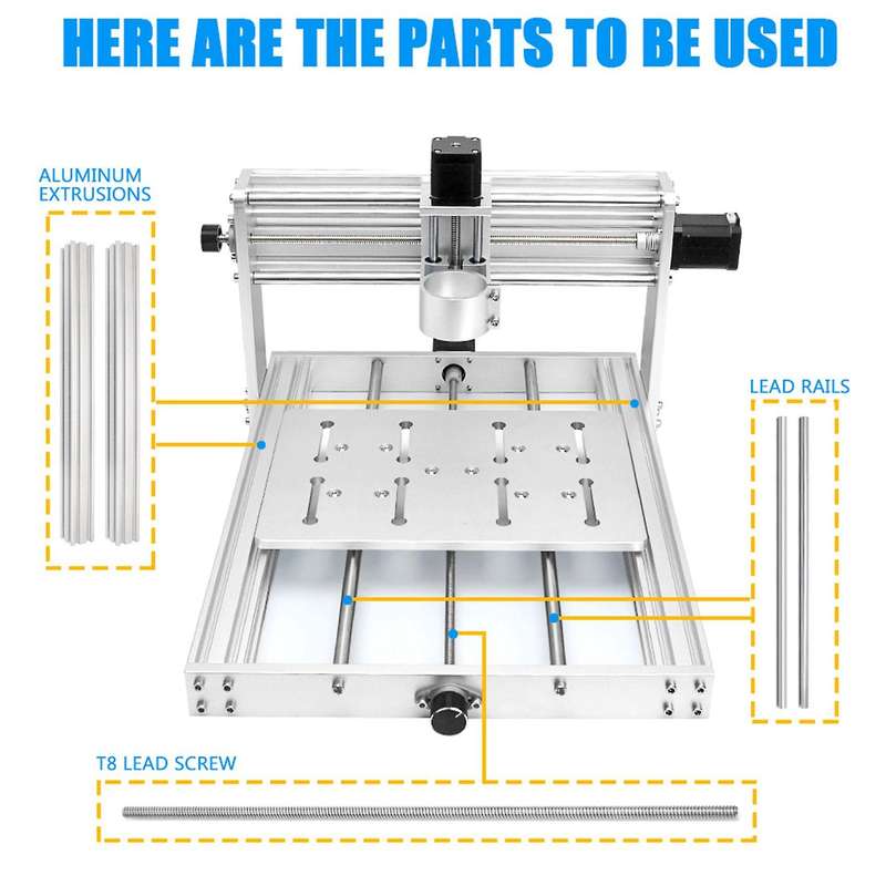 CNC 3018 Extension Kit Upgrade Kit 3018 to 3040 Compatible with CNC 3018 MAX Metal Engraving Milling