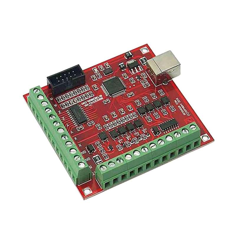 Cnc Control System Kit, 1xred Breakout Board 4 Axis Interface Driver Motion Controller+4x Driver 2d