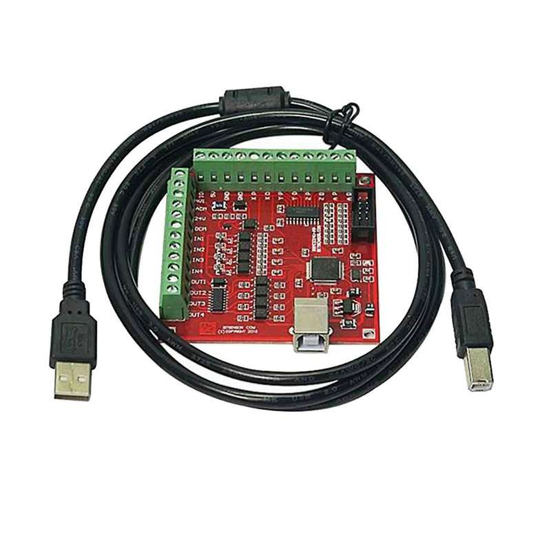 Cnc Control System Kit, 1xred Breakout Board 4 Axis Interface Driver Motion Controller+4x Driver 2d