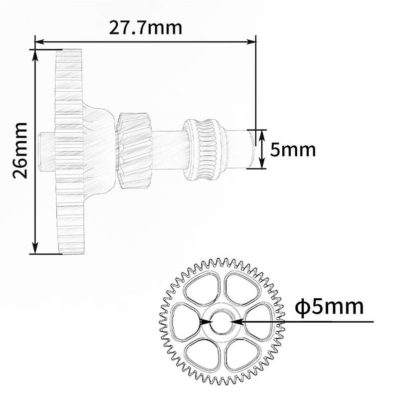CNC Pom Helical Gear Nano Coating Hardened Steel Higher -Piece Gear Kit for VORON 0.2 2.4 Trident CW