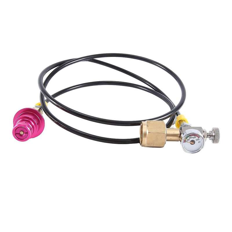 Co2 Adapter Hose with 2000psi Pressure Gauge for Duo/terra/art Quick Connect to Larger Co2 Bottles,