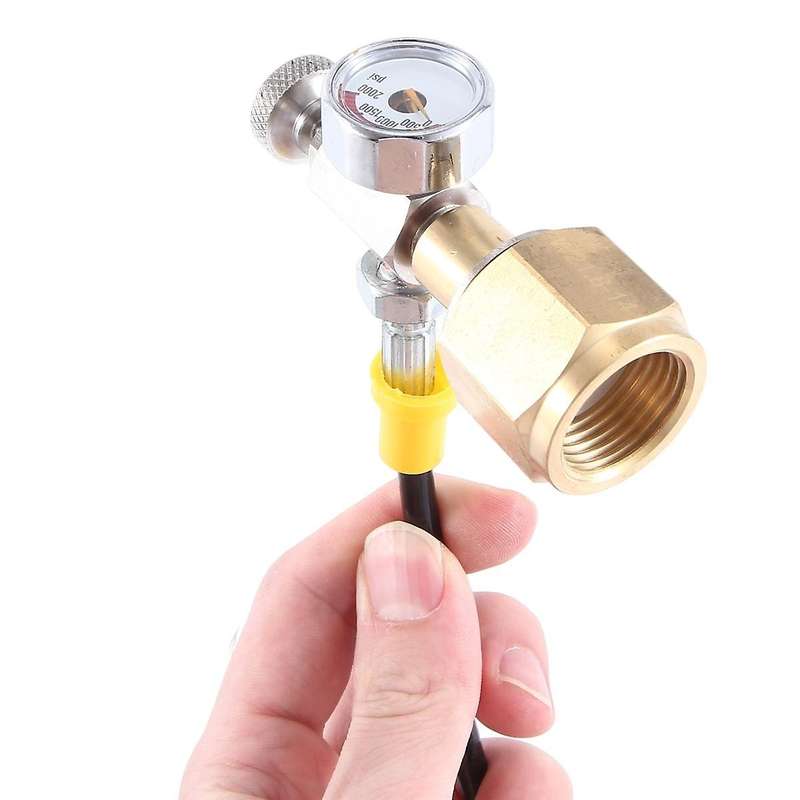 Co2 Adapter Hose with 2000psi Pressure Gauge for Duo/terra/art Quick Connect to Larger Co2 Bottles,
