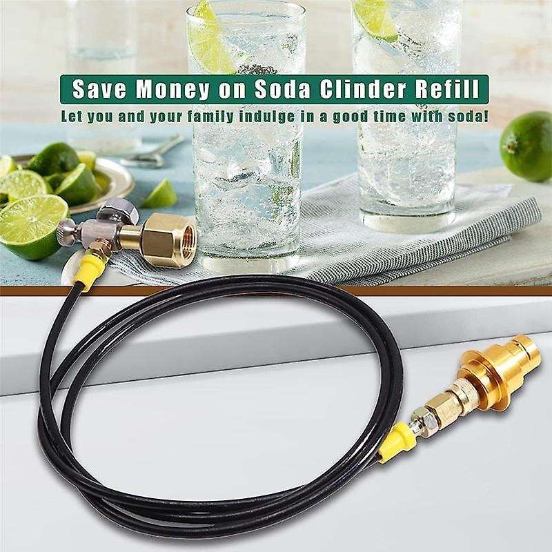 CO2 Adapter Hose Kit with Pressure Gauge and Release Valve,CGA320 Maker CO2 Cylinder Adapter Kit