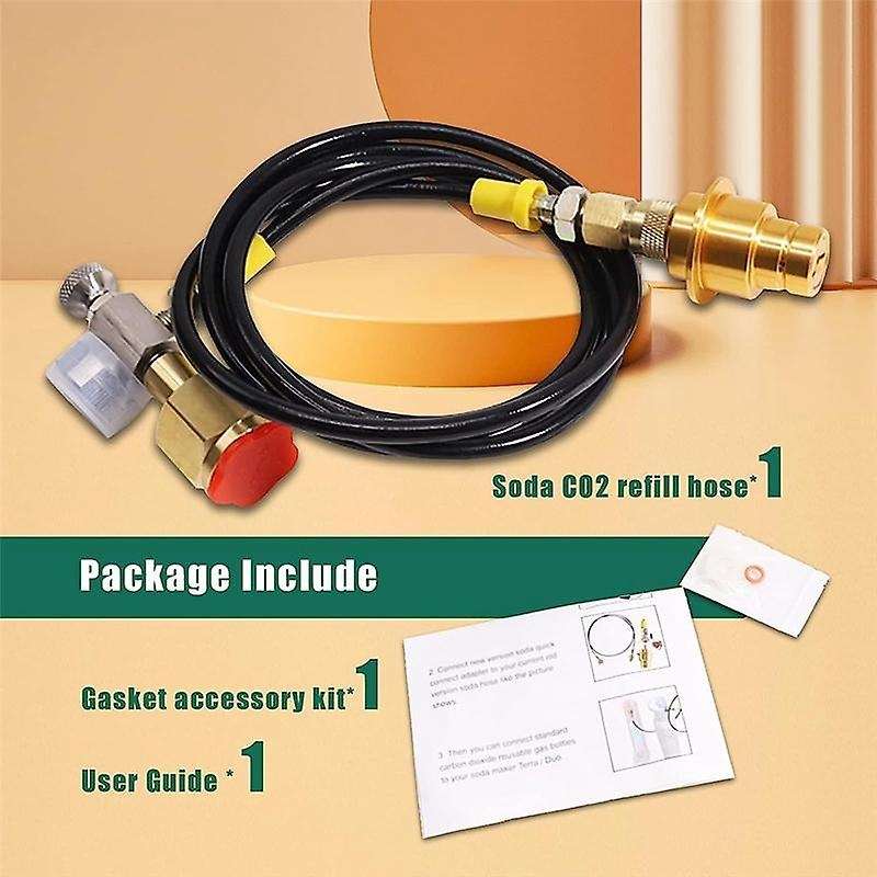 CO2 Adapter Hose Kit with Pressure Gauge and Release Valve,CGA320 Maker CO2 Cylinder Adapter Kit