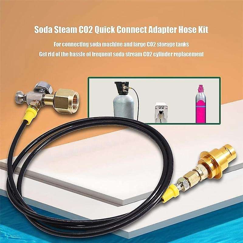 CO2 Adapter Hose Kit with Pressure Gauge and Release Valve,CGA320 Maker CO2 Cylinder Adapter Kit