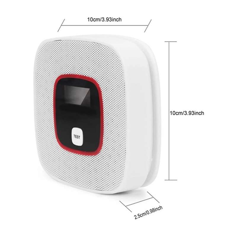 CO Carbon Monoxide Detector Detector Alarm Alarm Sensor for Home Security Warns Both Acoustically an