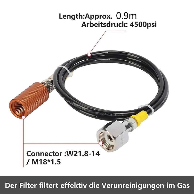 CO2 Hose, Adapter High Pressure Hose, CO2 Hose, High Pressure Hose,for CO2 Tanks and Most Machines