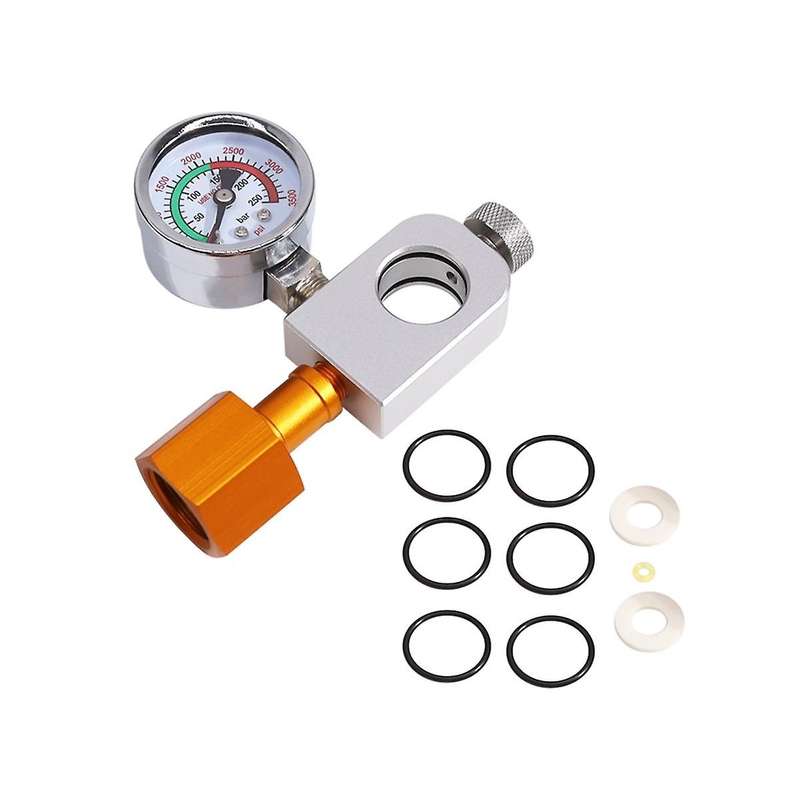 Co2 Refill Adapter with Big Pressure Gauge for Pink Co2 Cylinder,for Duo Terra Art  Co2 Tank