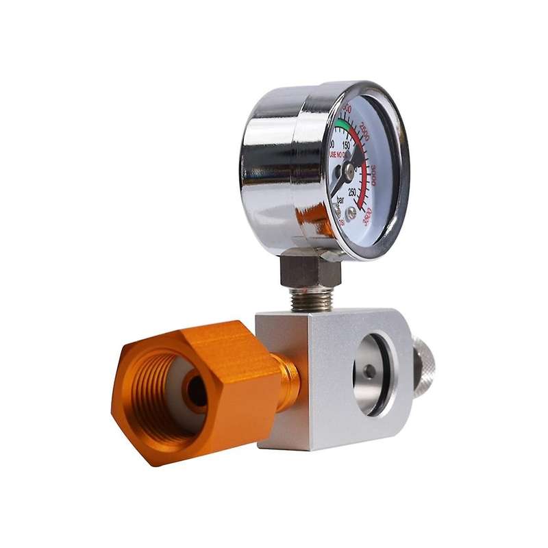Co2 Refill Adapter with Big Pressure Gauge for Pink Co2 Cylinder,for Duo Terra Art  Co2 Tank