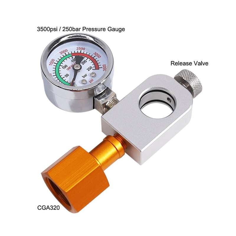 Co2 Refill Adapter for Cga320 Co2 Tank  Refill Quick Adapter for Duo/terra/art  Machine