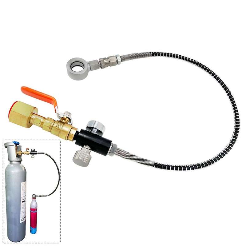 Co2 Refill Adapter for Pink Co2 Cylinder Exchange Carbonator Fill Station for DUO Terra Art Tank