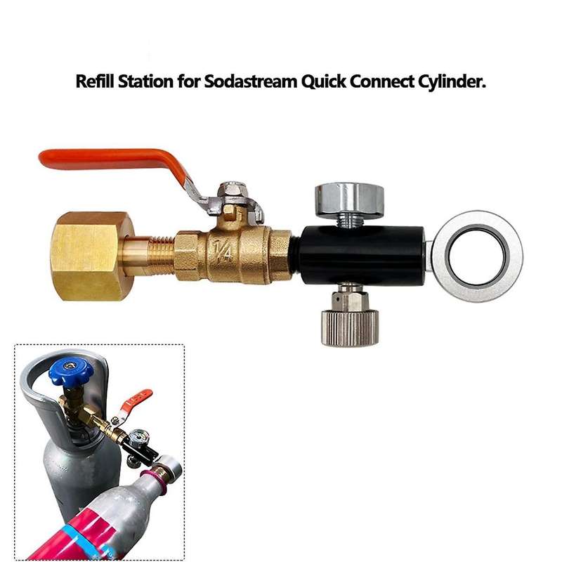 Co2 Refill Adapter for Pink Co2 Cylinder Exchange Carbonator Fill Station for DUO Terra Art Tank