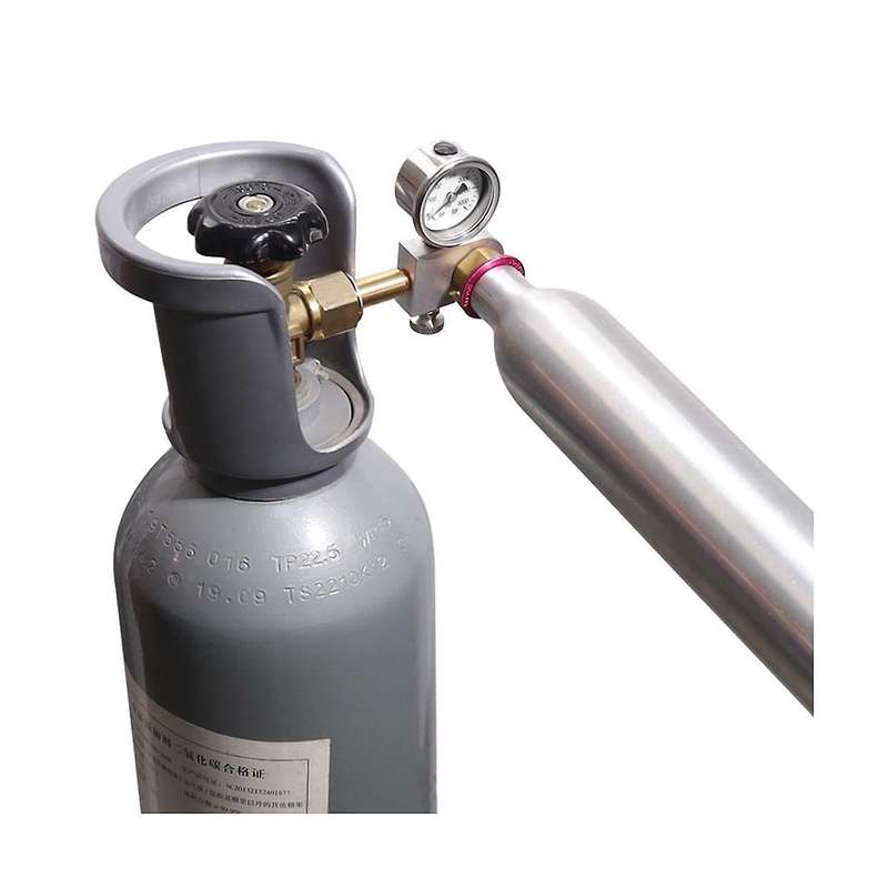 Co2 Refill Adapter with Pressure Gauge  Refill Quick Adapter Compatible with Duo Terra Art  Machine