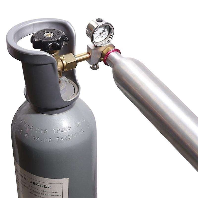 CO2 Refill Adapter with Pressure Gauge Refill Quick Adapter Compatible with DUO Terra Art Machines