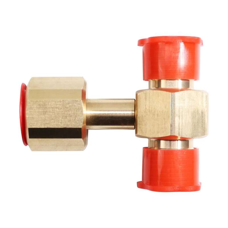CO2 Tank Adapter,Soda Cylinder Brass CO2 Cylinder Tank CGA320 Adapter Converter Tee Adapter T-Adapt