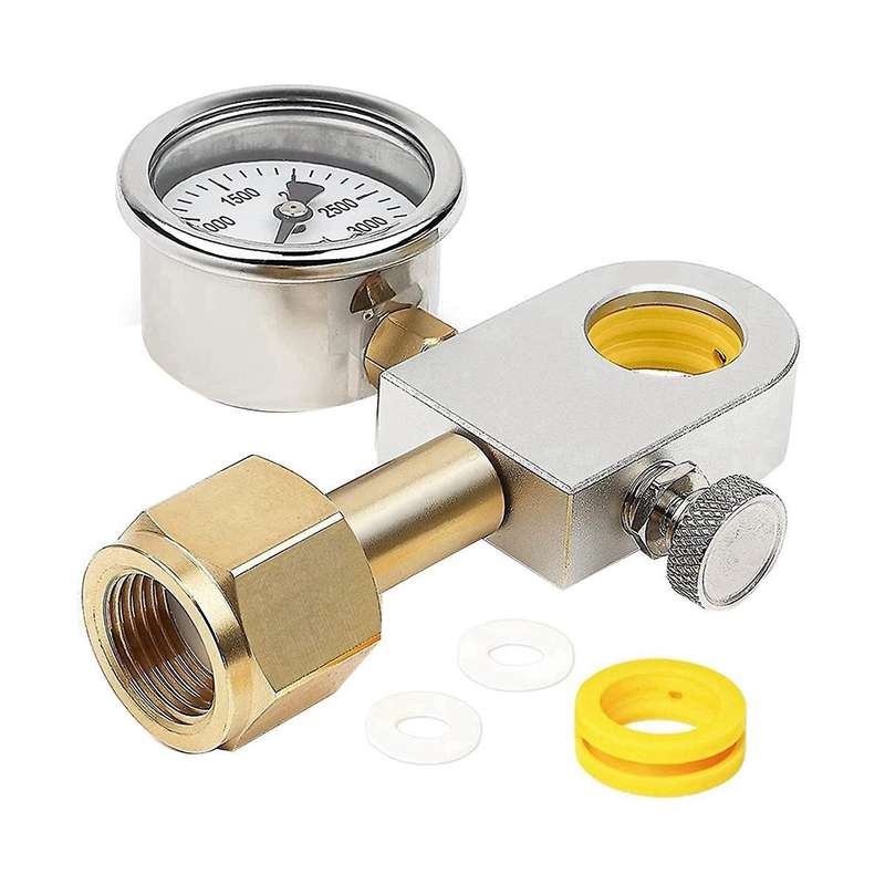 Co2 Refill Adapter, Cga320  Refill Adapter for Terra/duo/art Maker for Cylinder with Pressure Meter