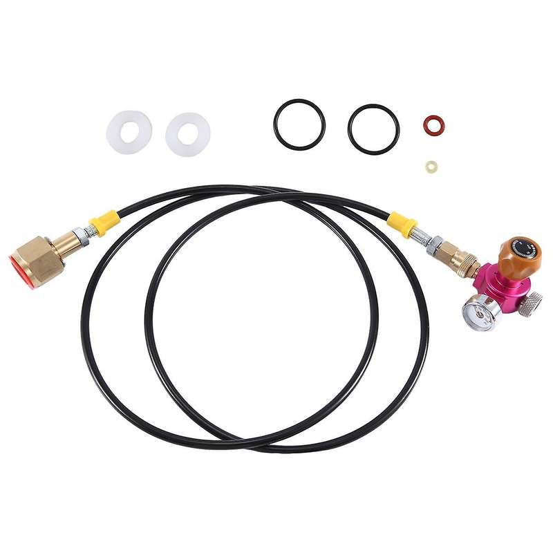 CO2 Transfer Adapter and Hose with 2000Psi Pressure Gauge for DUO/TERRA/ART/ Quick Connect W21.8-14