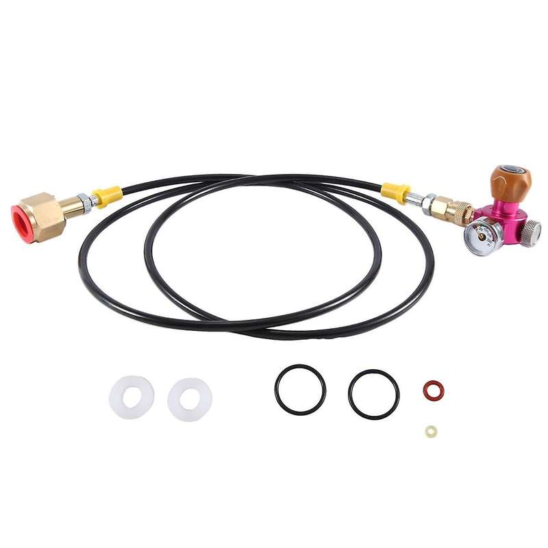 CO2 Transfer Adapter and Hose with 2000Psi Pressure Gauge for DUO/TERRA/ART/ Quick Connect W21.8-14