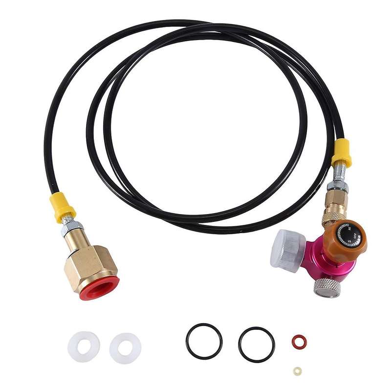 CO2 Transfer Adapter and Hose with 2000Psi Pressure Gauge for DUO/TERRA/ART/ Quick Connect W21.8-14