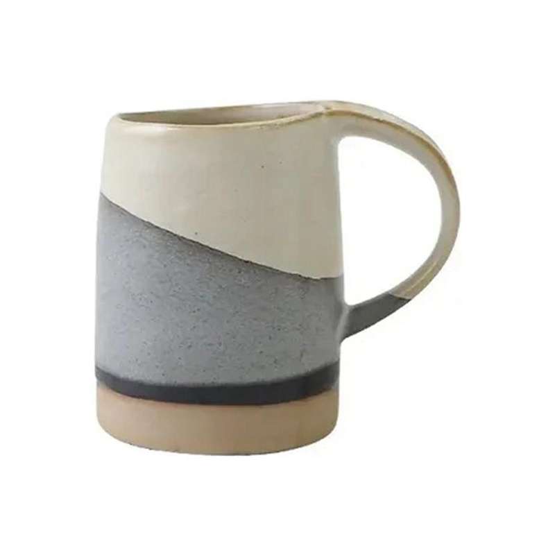 Coarse Pottery Cup Retro National Trend Mug Black and White Latte Cup Coffee Cup Chinese Style Pott