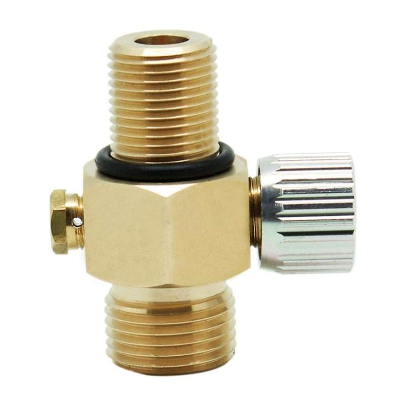 CO2 Tank Valve with On/Off Thread M18x1.5 Out Put Thread W21.8-14 Suit for Aquarium