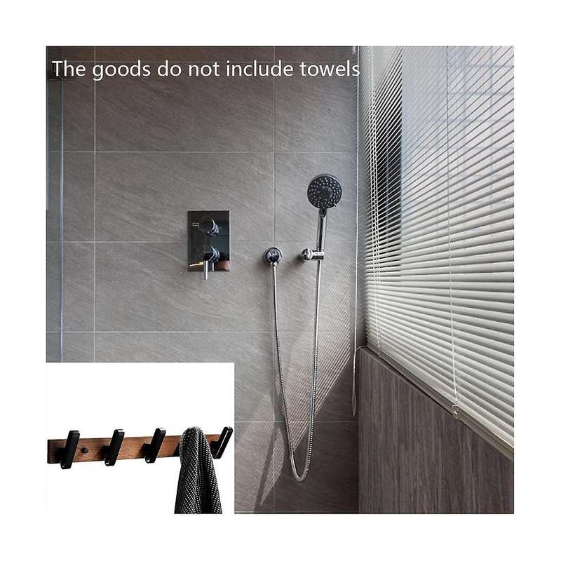 Coat Rack Wall Mount,5 Hooks,walnut Coat Hooks for Hanging Coats,backpacks,hats,etc.hooks for Entry