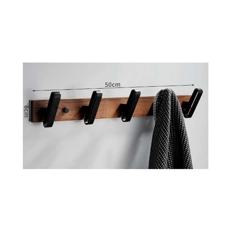 Coat Rack Wall Mount,5 Hooks,walnut Coat Hooks for Hanging Coats,backpacks,hats,etc.hooks for Entry