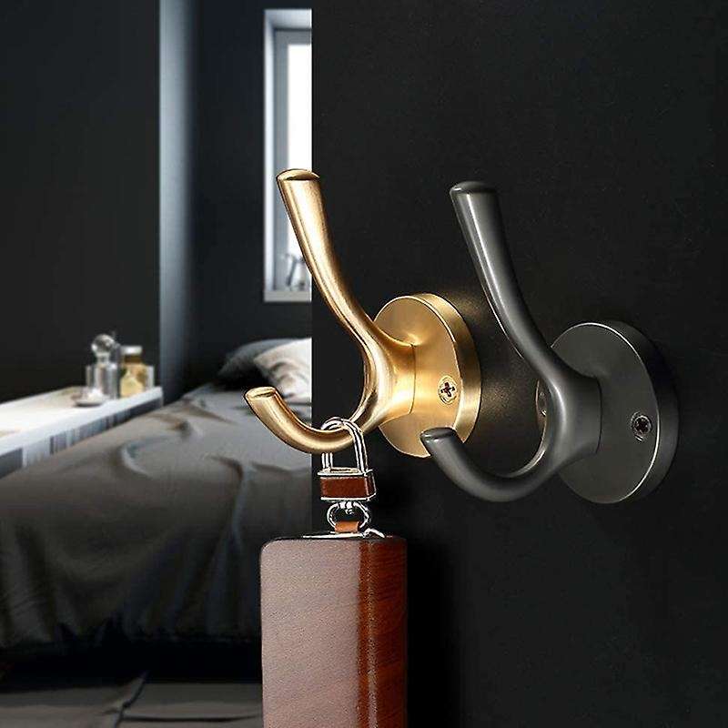 Coat Heavy Duty 4 Pack Black Hooks for Hanging Coats and Hat Door Towel Hooks for Bathrooms Wall Bl