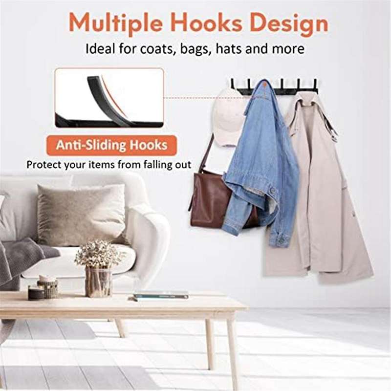 Coat Rack Wall Mount, Entryway Coat Hooks Wall Mounted,Coat, Towel and Purse(4)