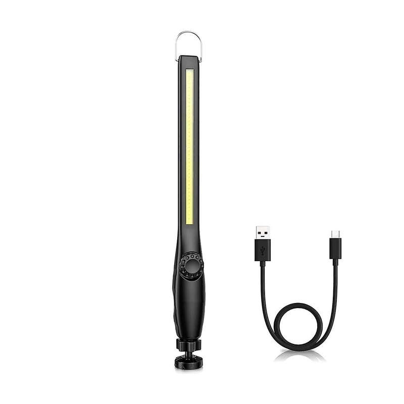 Cob Led Flashlight Magnetic Work Light Usb Rechargeable Portable Lantern Inspection Light Camping C