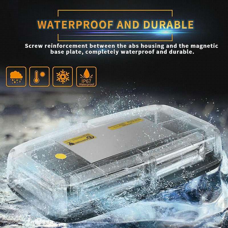 COB LED Amber Roof Top Emergency Hazard Warning LED Strobe Lights Bar