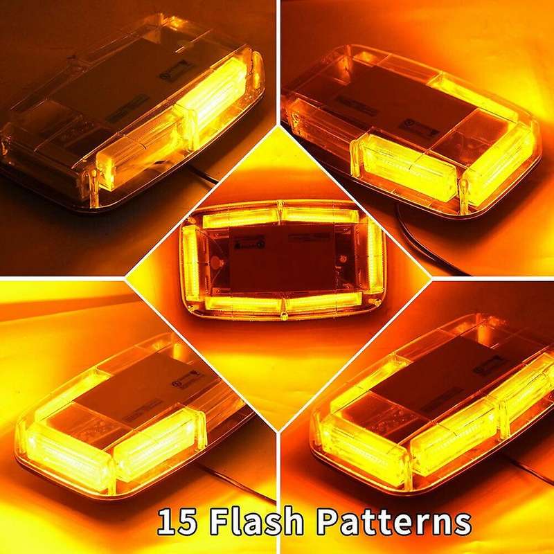 COB LED Amber Roof Top Emergency Hazard Warning LED Strobe Lights Bar