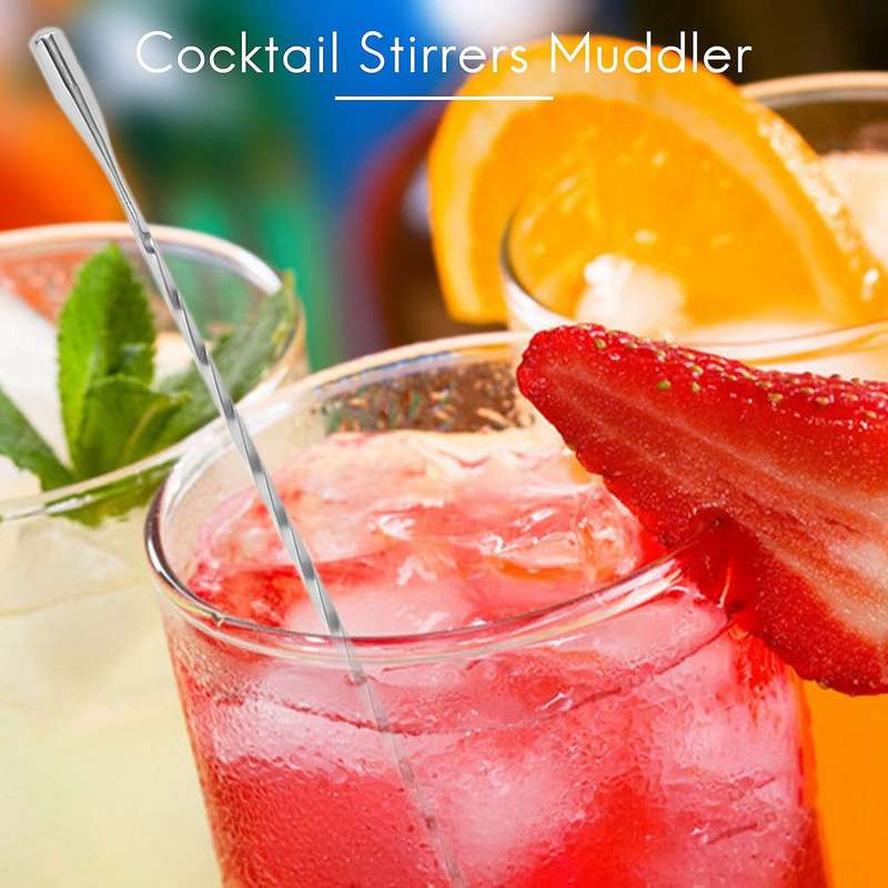 Cocktail Strainer Set Stainless Steel Bar Tool with Stirring Spoon-Strainer,Cocktail Strainer,Fine-M