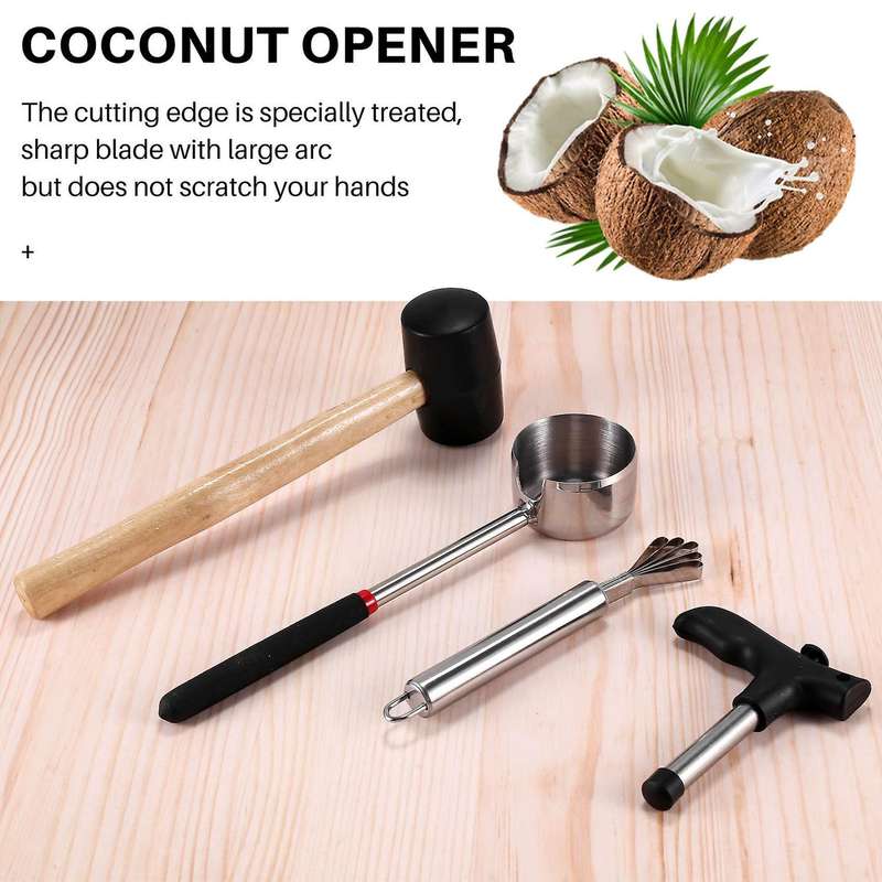Coconut Stainless Steel Coconut Opener Kit Coco Jack Opener Kit