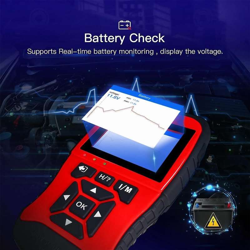 Code Reader Generation Auto Diagnostics Tools Obd2 Scan Tool with Readiness Mode6 , Mode 8