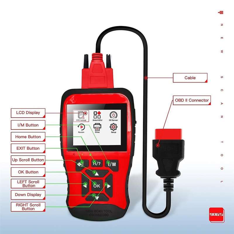 Code Reader Generation Auto Diagnostics Tools Obd2 Scan Tool with Readiness Mode6 , Mode 8