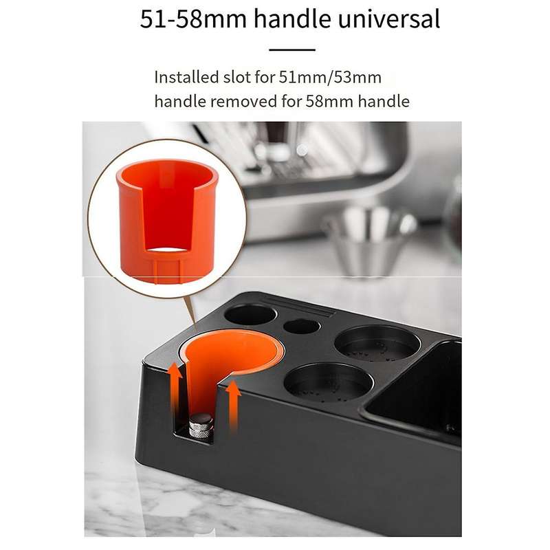 Coffee Accessories Tamping Station , Espresso Tamper Mat Stand Coffee Portafilter Holder Station for