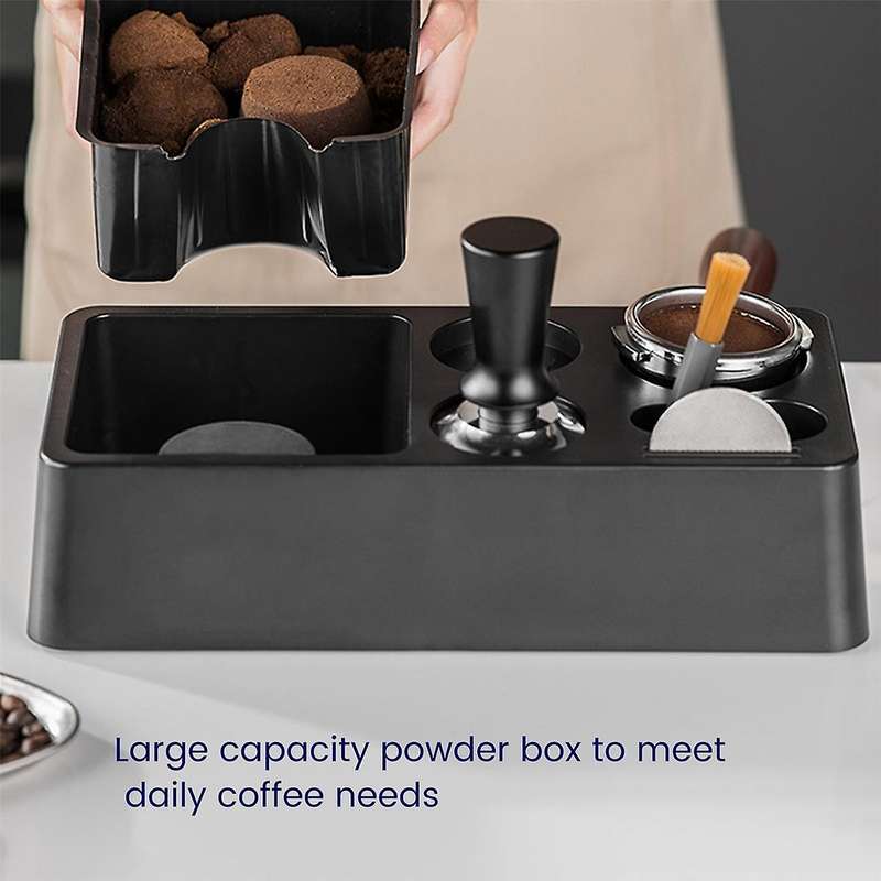Coffee Accessories Tamping Station , Espresso Tamper Mat Stand Coffee Portafilter Holder Station for