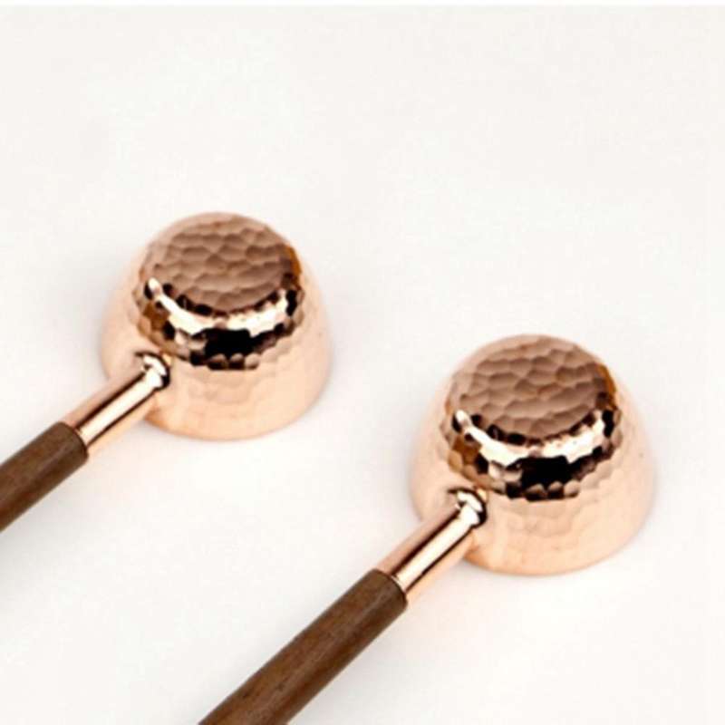 Coffee Bean Measuring Spoon Solid Wood Copper Measuring Spoon Coffee Powder Quantitative Spoon Measu