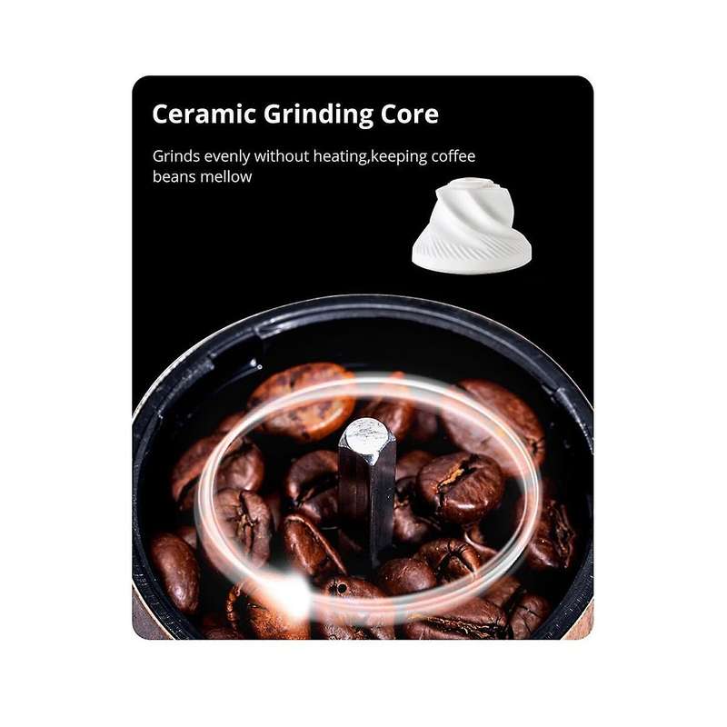 Coffee Bean Grinder Portable Wood Grain Stainless Steel Crank Hand Hand Coffee Grinder Kitchen Tool