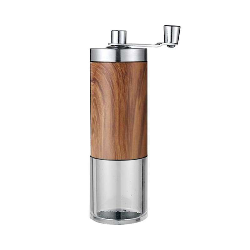 Coffee Bean Grinder Portable Wood Grain Stainless Steel Crank Hand Hand Coffee Grinder Kitchen Tool