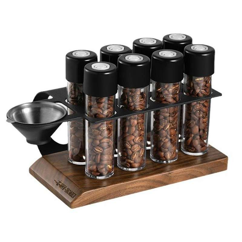 Coffee Beans Storage Container 8 Tubes with Exhaust Valve Food Storage for Tea Coffee Home Accessori