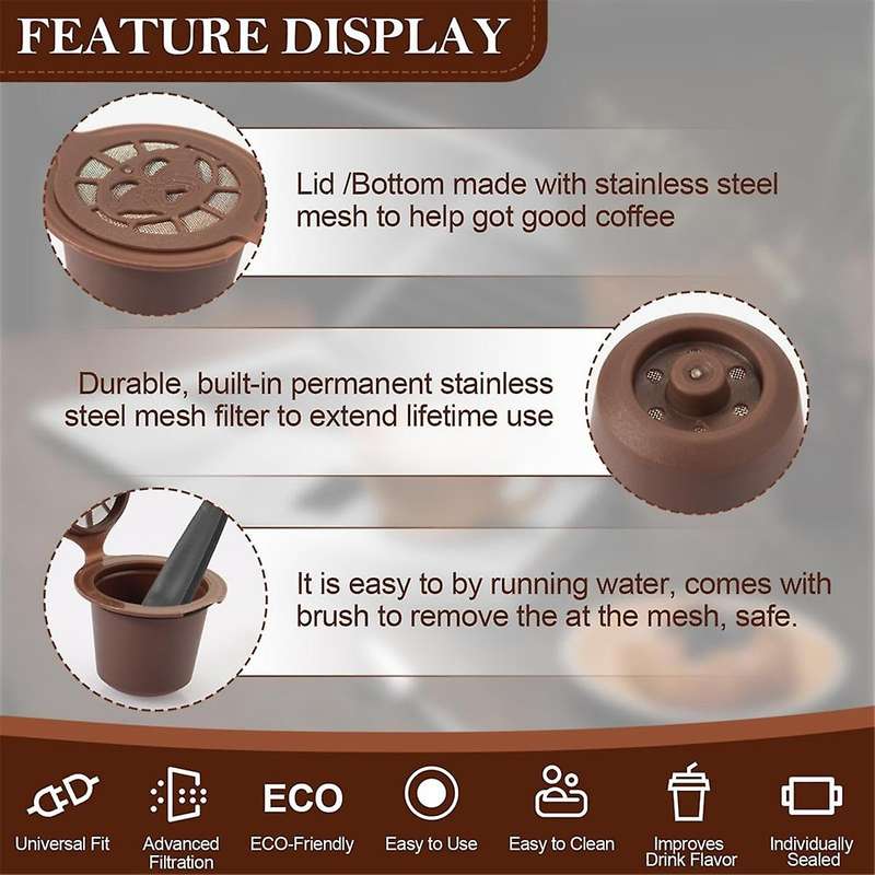 Coffee Capsule Filter for Coffee Machines Replacement for Capsules Refillable Coffee Filter Capsule