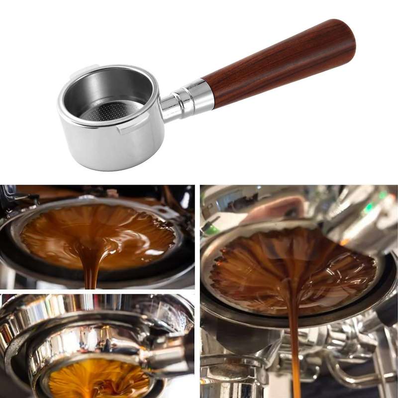 Coffee Bottomless Portafilter for EC200/EC221/EC0310 Filter 51MM Replacement Filter Basket Coffee Ac